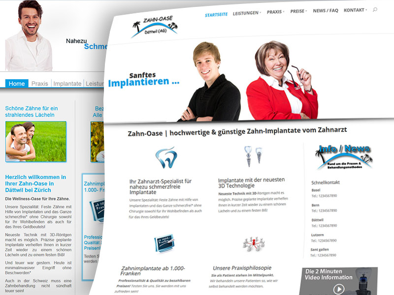 Unsere Website Zahn-Oase.ch im neuen Gewand